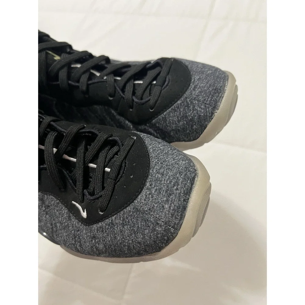 Nike Air Foamposite Pro Wool Fleece Kids Boys Suede Sneakers DarkGray Shoes 4.5Y